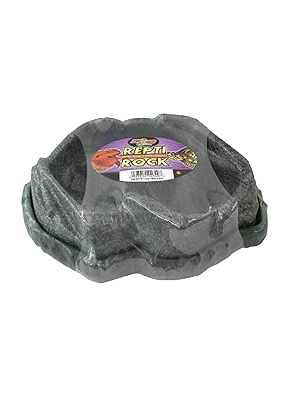 

Zoo Med Repti Rock Reptile Food Water Dishes, Small, Grey