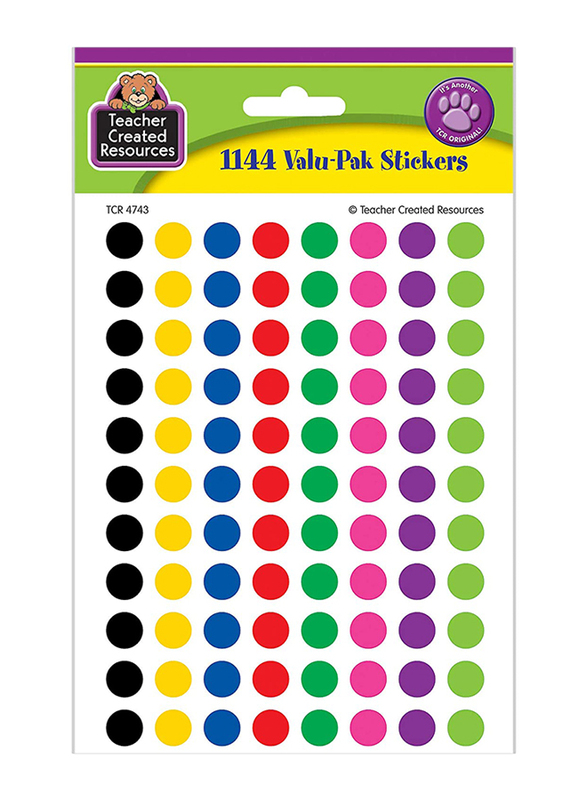 

Teacher Created Resources Colorful Circles Mini Stickers, 120 Pieces, Ages 3+