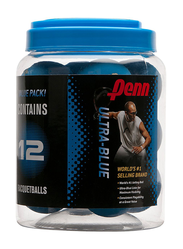 

Penn Racquet Balls, 12 Pieces, Blue