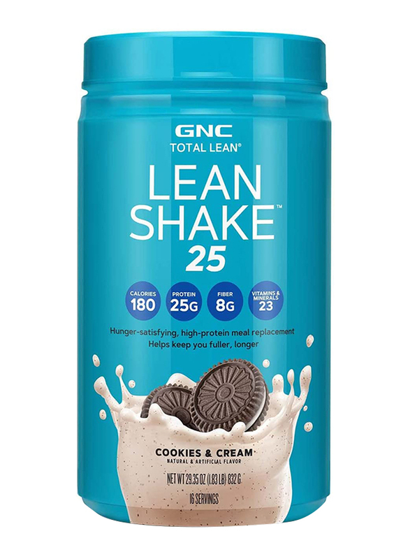 

Gnc Total Lean High Protein Meal Replacement Powder, Cookies & Cream, 832gm