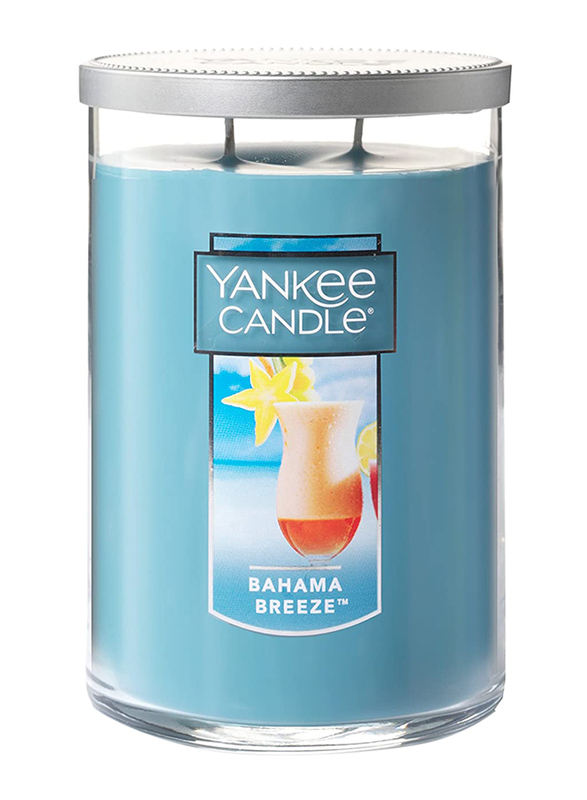 

Yankee Candle 2-Wick Bahama Breeze Scented Tumbler Candle, Large, 22oz, Blue