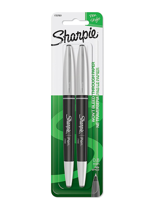 

Sharpie 2-Piece Fine Ballpoint Pen Set, 0.8mm, Black