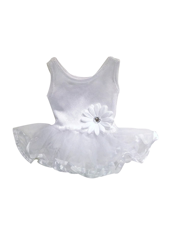 

Dori's Doll Boutique 18-inch Doll Clothes fits American Girl Doll White Ballerina Dress/Headband/Ballet Slippers, Ages 8+
