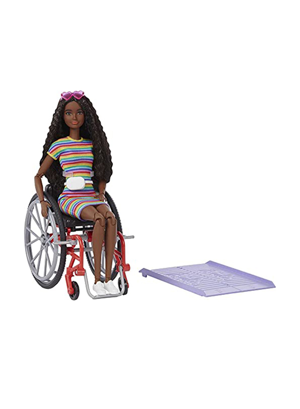 

Barbie Fashionistas Doll #166 with Wheelchair, 5 Pieces, Ages 3+, Multicolour