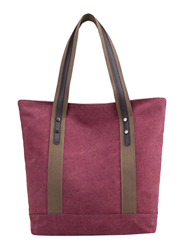 

Sunshinejing Canvas Shoulder Tote Bag for Women, Red