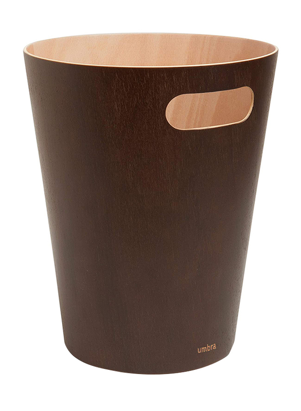 

Umbra Woodrow Modern Trash Can Wastebasket, 2 Gallon, Espresso