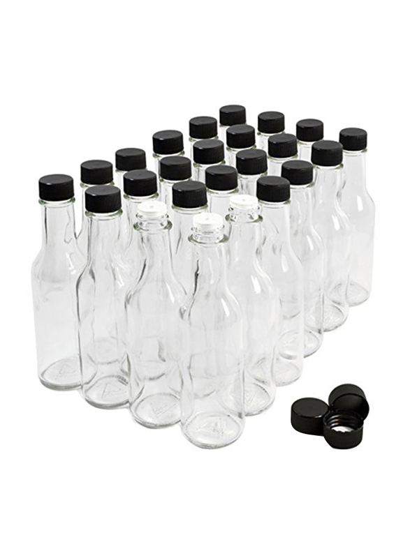 

Nicebottles Hot Sauce Bottles, 5oz x 24 Pieces, Clear