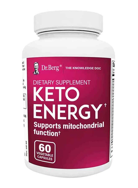 

Dr. Berg's Keto Energy Nutritional Energy Supplement, 60 Vegetarian Capsules