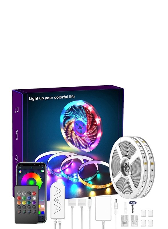 

Micomlan Music Sync Colour Changing LED Light Strip, 80-Feet, White