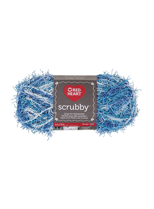 

Red Heart Scrubby Waves Yarn, Blue