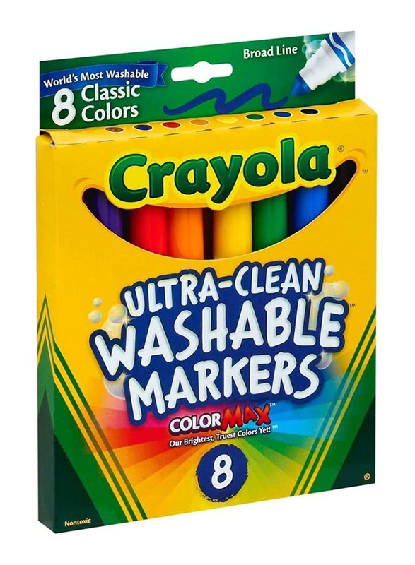 

Crayola 8-Piece Broad Point Washable Markers, Pack of 6, Multicolour