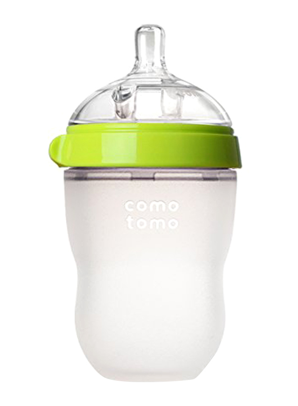 

Comotomo Natural Feel Baby Bottle, 8oz, 3-6 Months, Green