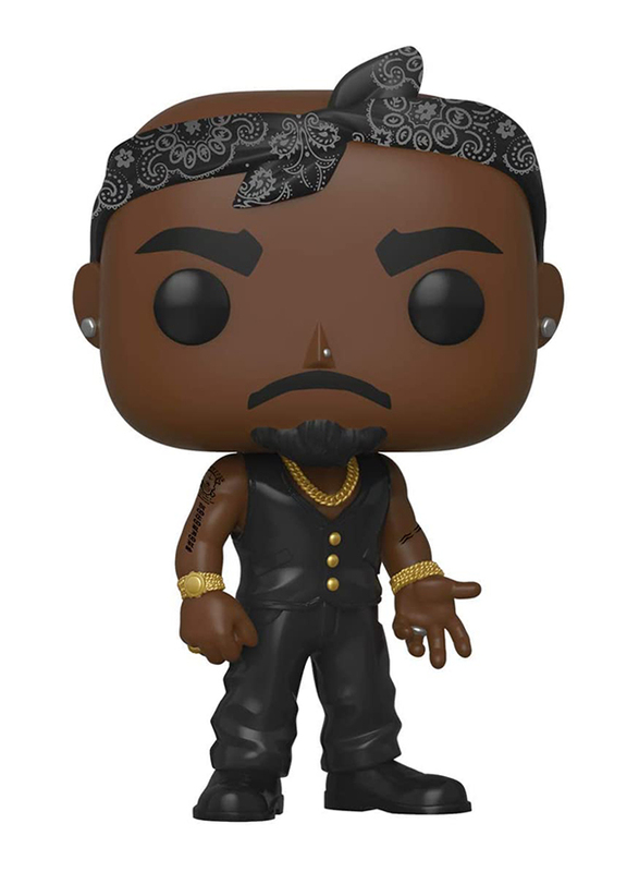 

Funko Pop Rocks Tupac Vest with Bandana Action Figure, Ages 3+, Multicolour