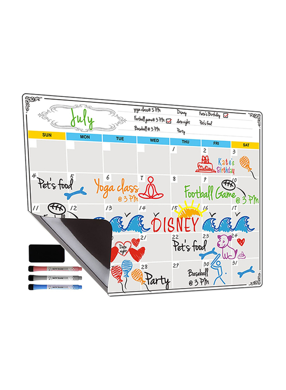 

Jancosta Dry Erase Fridge Magnetic Calendar White Board Planner