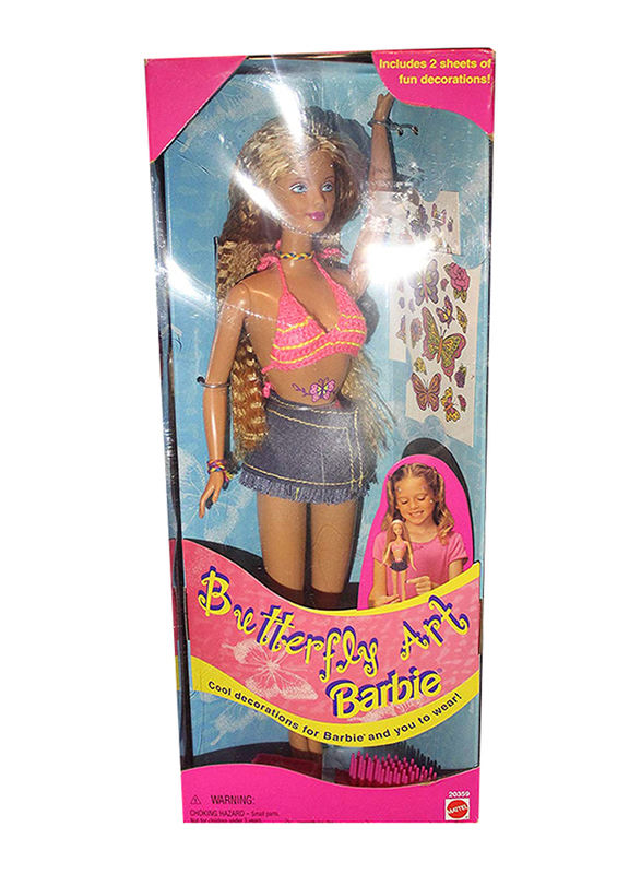 

Mattel Butterfly Art Barbie Doll with Cool Decorations, Ages 3+