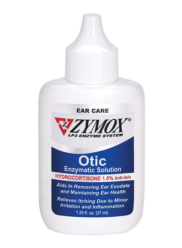 

Zymox Otic Pet Ear Treatment with Hydrocortisone, 37ml, White