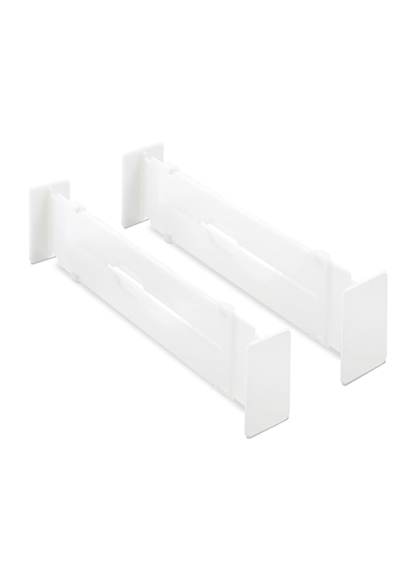 

Whitmor Adjustable Organizers Drawer Dividers, 2-Piece, White