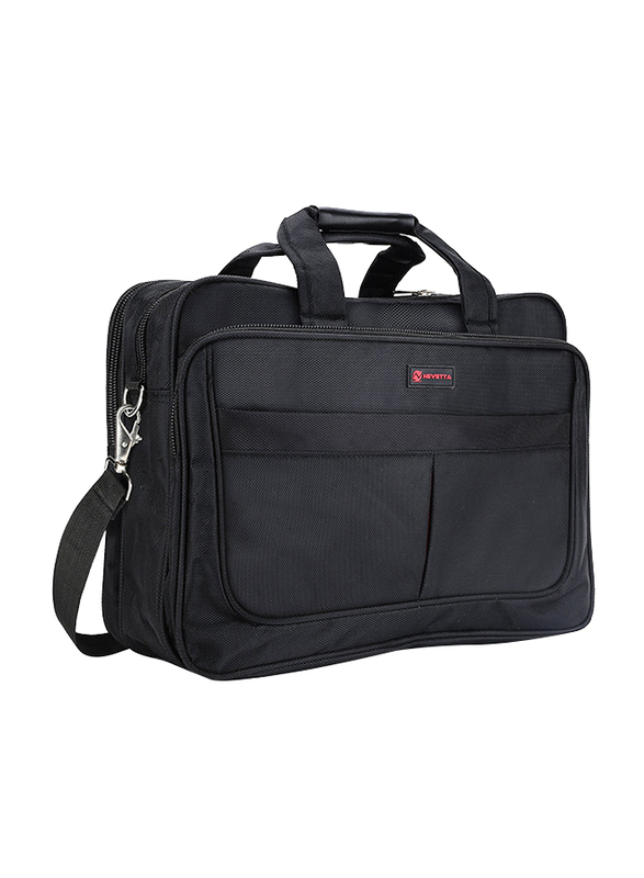 

Nevetta 15.6-inch Nylon Messenger Laptop/Tablet Bag, Black