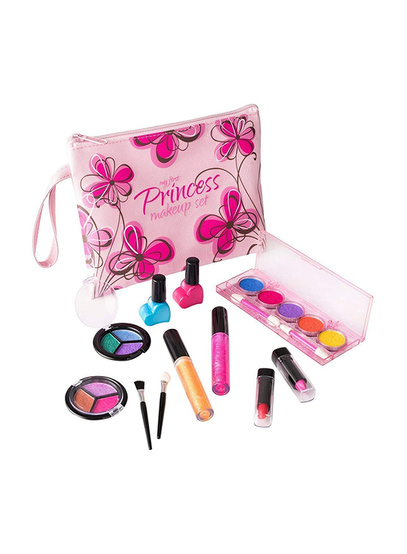 

Playkidiz My First Princess Makeup Kit with Designer Floral Cosmetic Bag for Girl, Ages 3+