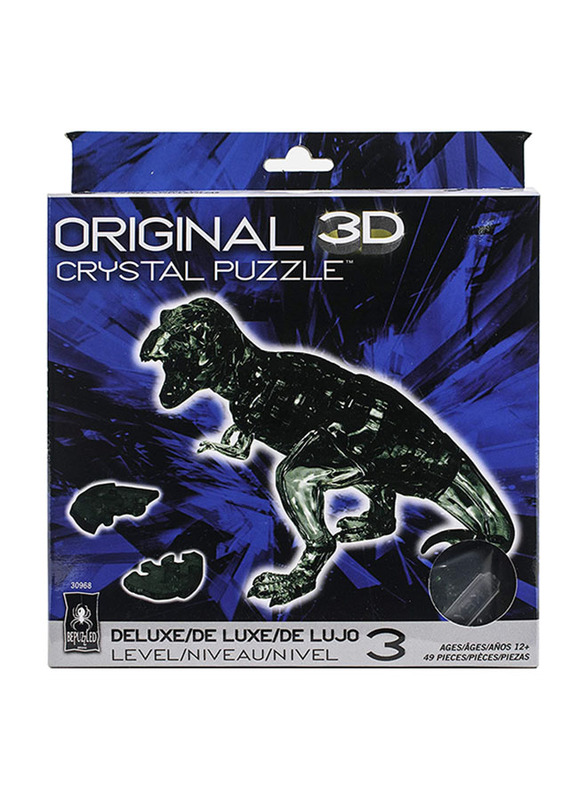 

Bepuzzled 49-Piece Original 3D Crystal Deluxe T-Rex Puzzle, Black/Blue