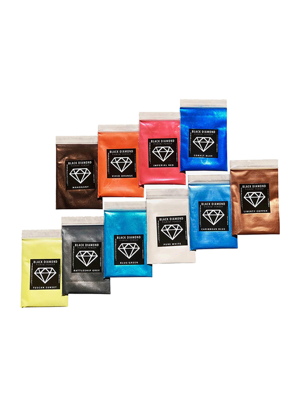 

Black Diamond Pigments Peelable Mica Colour Powder, 10 Pieces, Multicolour