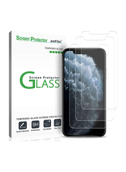 Amfilm Apple iPhone 11 Pro 5.8-inch (2019)/iPhone XS/10S (2018)/iPhone X/10 (2017) Tempered Glass Screen Protector Pack of 3 Set, Clear