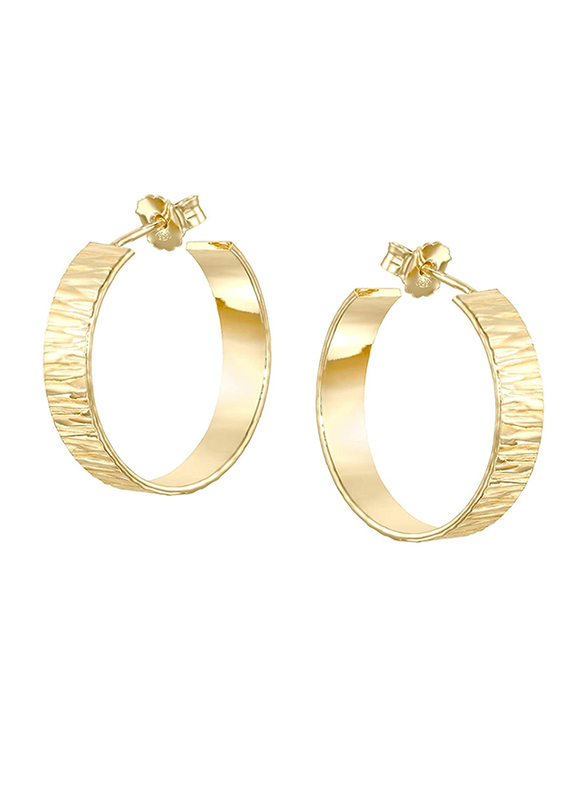 

Stera Jewellery 14k Gold Plated Hoop Earrings for Women, Gold