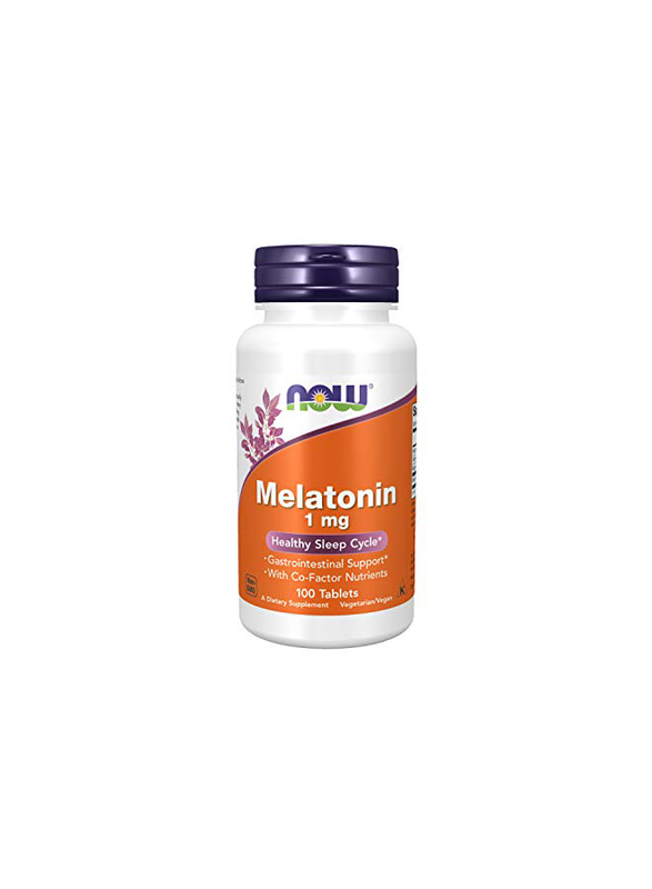 

Now Melatonin Supplements with Co-Factor Nutrients Healthy Sleep Cycle, 1mg, 100 Tablets