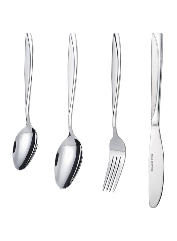 

Mdealy 24-Piece Stainless Steel Cutlery Set, Service for 6, Silver