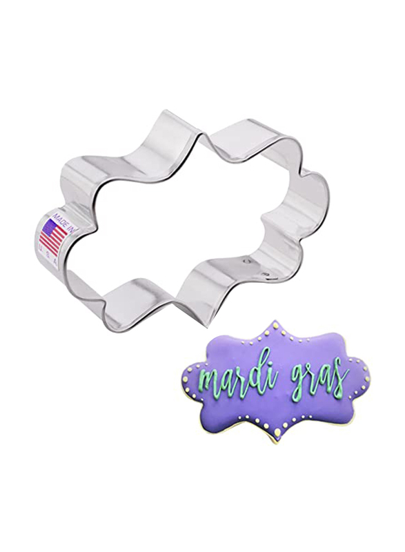 

Ann Clark Cookie Cutters 4-inch Long Fancy Plaque Cookie Cutter, Silver