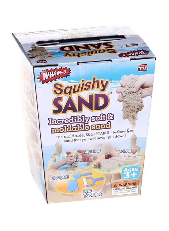 

WHAM-O Squishy Moldable Sand & Tool Set, 3 Pieces, Ages 3+, Multicolour