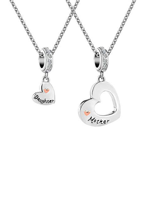 

CharmSStory Silver Plated Charm Bracelet for Women with Beads with Heart Love Dangle Charm Beads for Snake Chain Bracelet & Charms Necklace, Silver