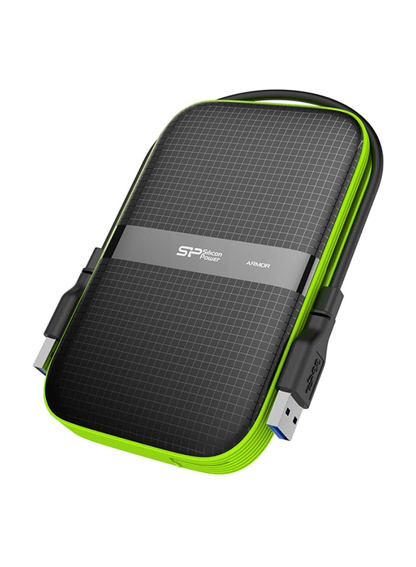 

Silicon Power 1TB HDD Armor A60 Rugged External Portable Hard Drive for PC/Mac/Xbox/PS4, USB 3.0, Black/Green