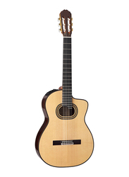 Takamine TH90 Classic Acoustic Guitar with Case, Ebony Fingerboard, Beige