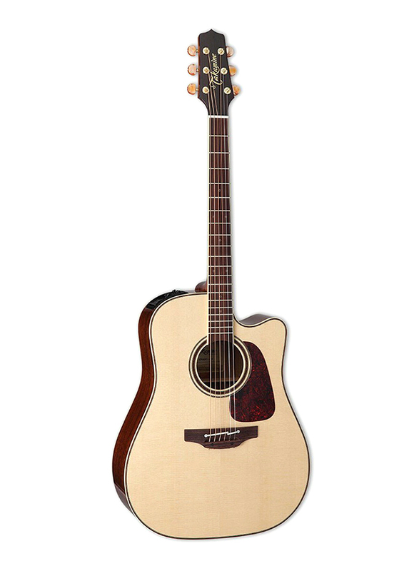 Takamine P4DC Dreadnought Acoustic Guitar with Case, Rosewood Fingerboard, Beige