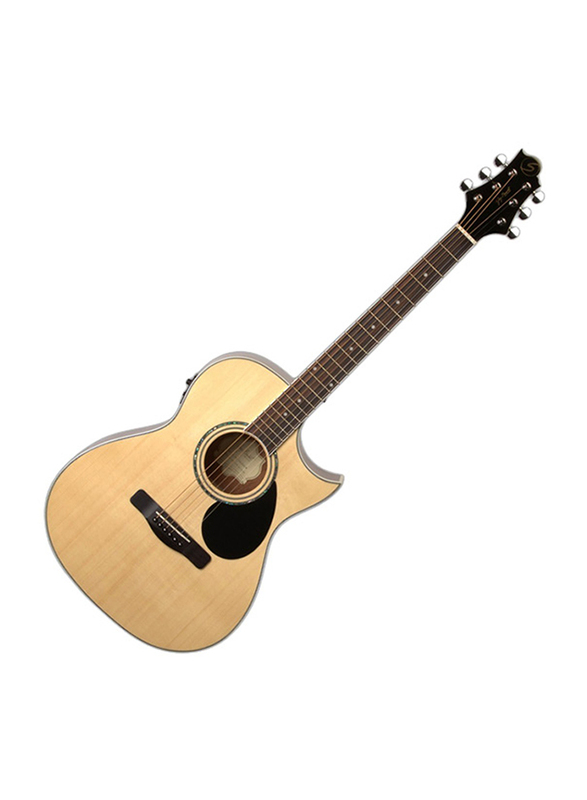 Samick GA-100S-CE Greg Bennett Design Semi Acoustic Guitar, Rosewood Fingerboard, Natural Beige