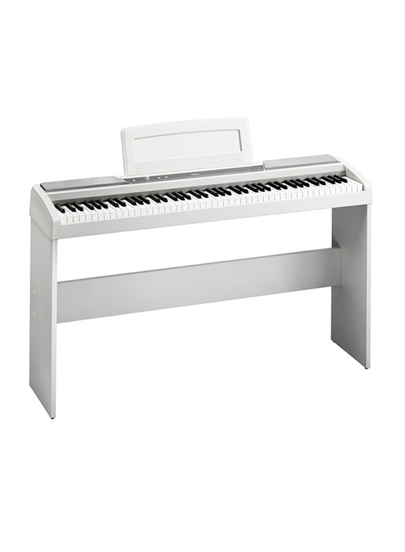 Korg SP-170S Digital Piano + SP Stand Bundle, 88 Keys, White