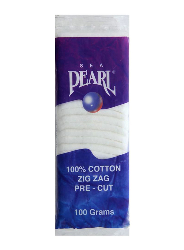 

Pearl Zigzag Pre Cut Ear Buds Cotton, White, 100gm