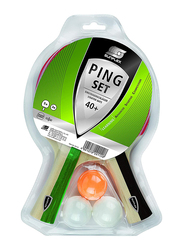 Sunflex Contest 40+ Table Tennis Racket and Balls Set, 20112, 5 Pieces, Multicolour