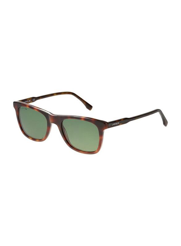 

Lacoste Full Rim Square Havana Sunglasses for Men, Green Lens, L933S, 53/20/145