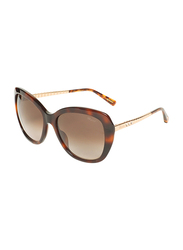 Chopard Full-Rim Butterfly Dark Havana Sunglasses for Women, Brown Lens, SCH259S, 57/18/135