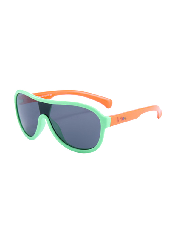 Atom Kids Polarized Full Rim Aviator Sunglasses for Boys, Grey Lens, K110-5, 3-10 Years, Green/Orange