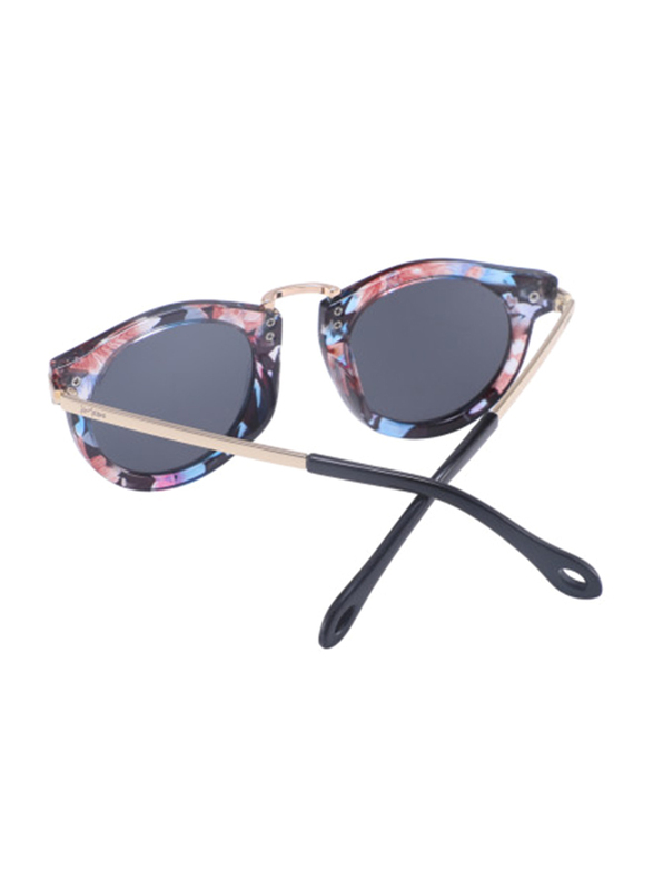 Atom Kids Polarized Full Rim Round Sunglasses for Girls, Grey Lens, K119-6, 3-10 Years, Multicolour