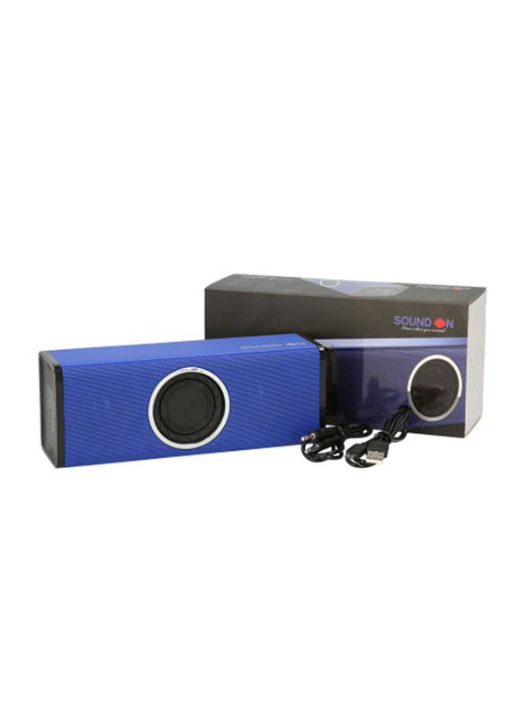 Sound On R102 Dual Woofer Portable Bluetooth Speaker, Blue