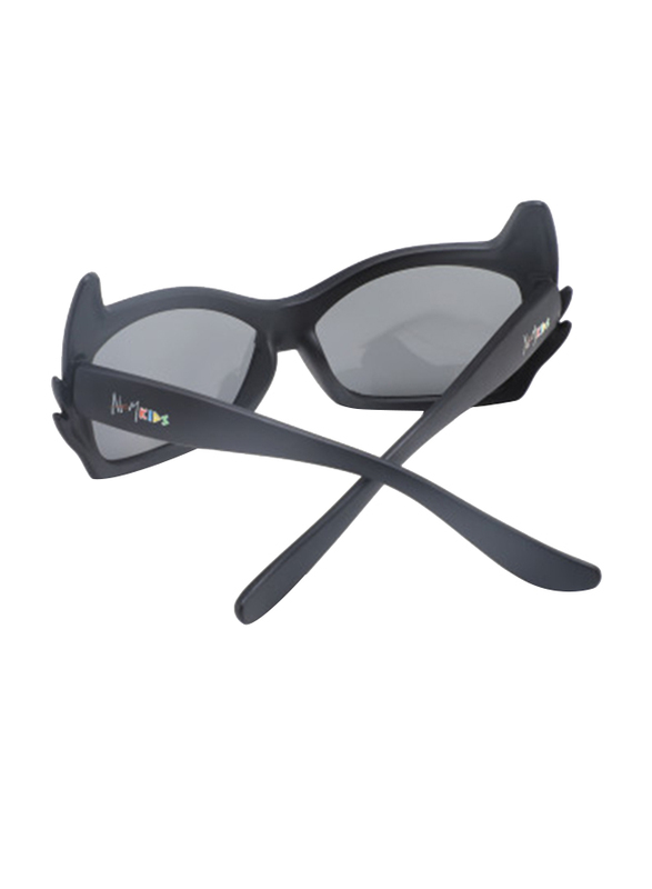 Atom Kids Polarized Full Rim Square Sunglasses for Boys, Grey Lens, K116-5, 3-10 Years, Black