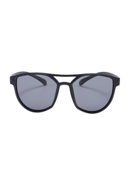Atom Kids Polarized Full Rim Round Sunglasses for Boys, Grey Lens, K111-9, 3-10 Years, Black