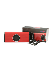 Sound On R102 Dual Woofer Portable Bluetooth Speaker, Red