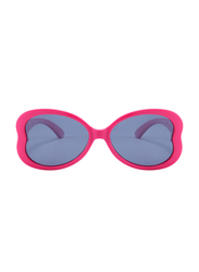 Atom Kids Polarized Full Rim Heart Sunglasses for Girls, Grey Lens, K103-1, 3-10 Years, Red/Pink