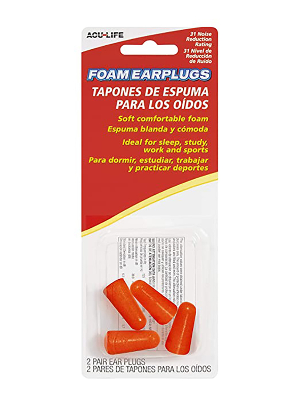 

Prime Acu Life Foam Ear Plugs, 2 Pair, Orange