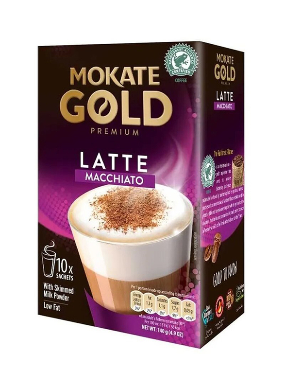

Mokate Gold Premium Latte Macchiato Instant Coffee, 10 Sachets x 14g